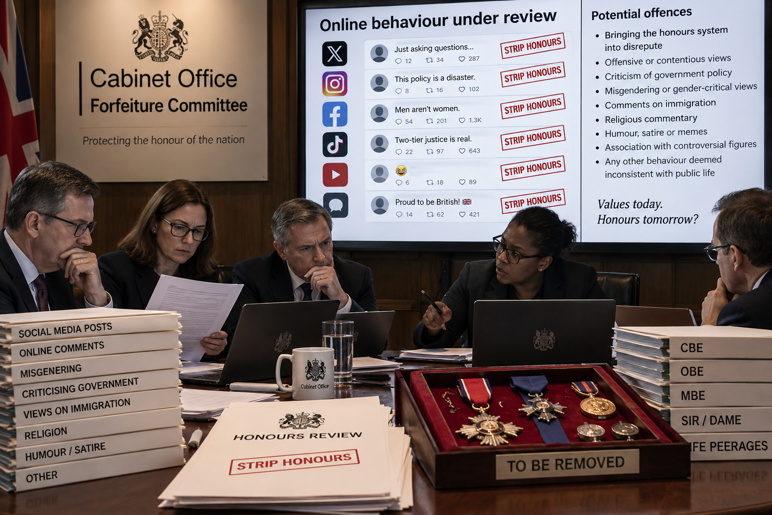 Graphic reading "The Forfeiture Committee"