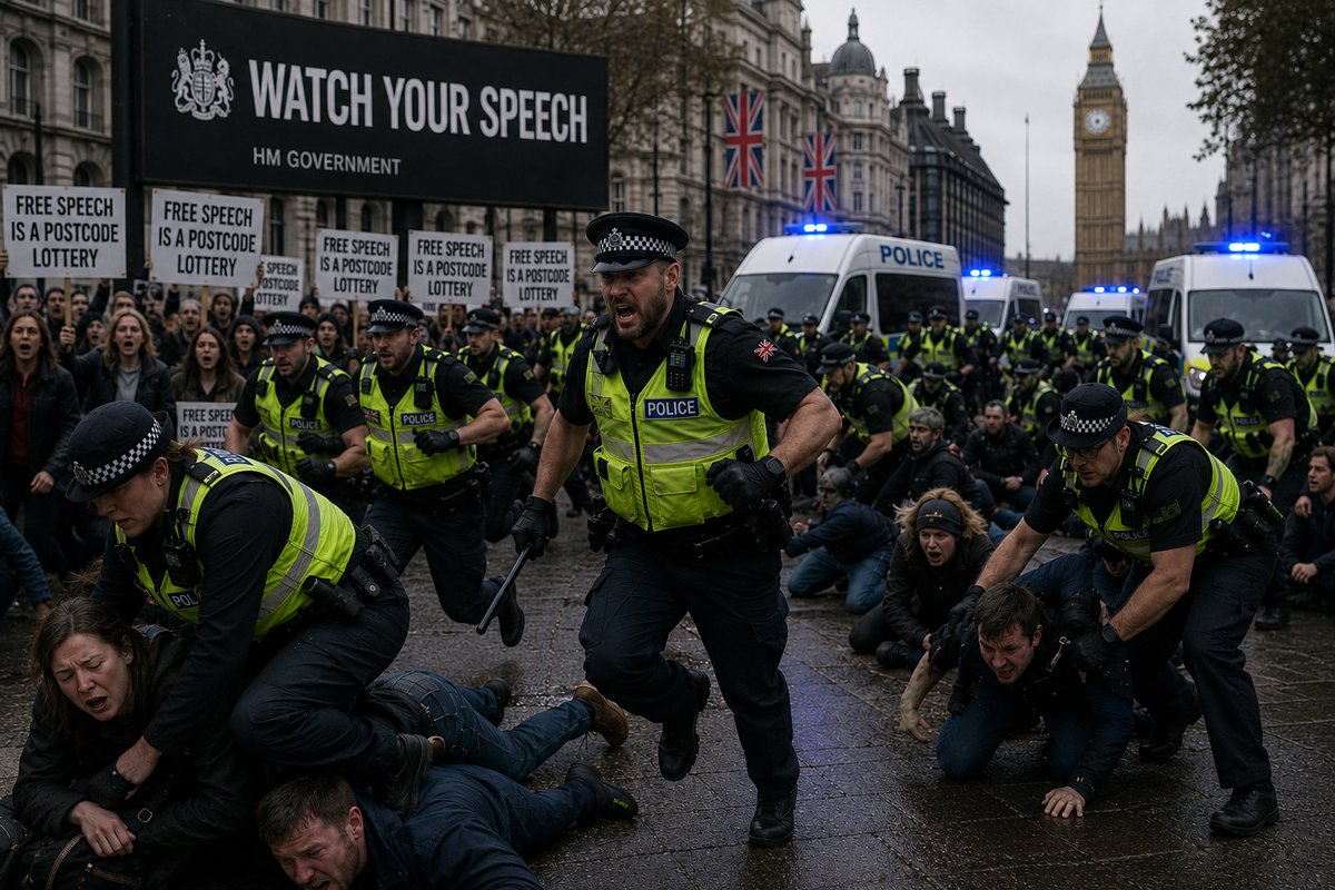 A map of Great Britain overlaid with arrest rate statistics