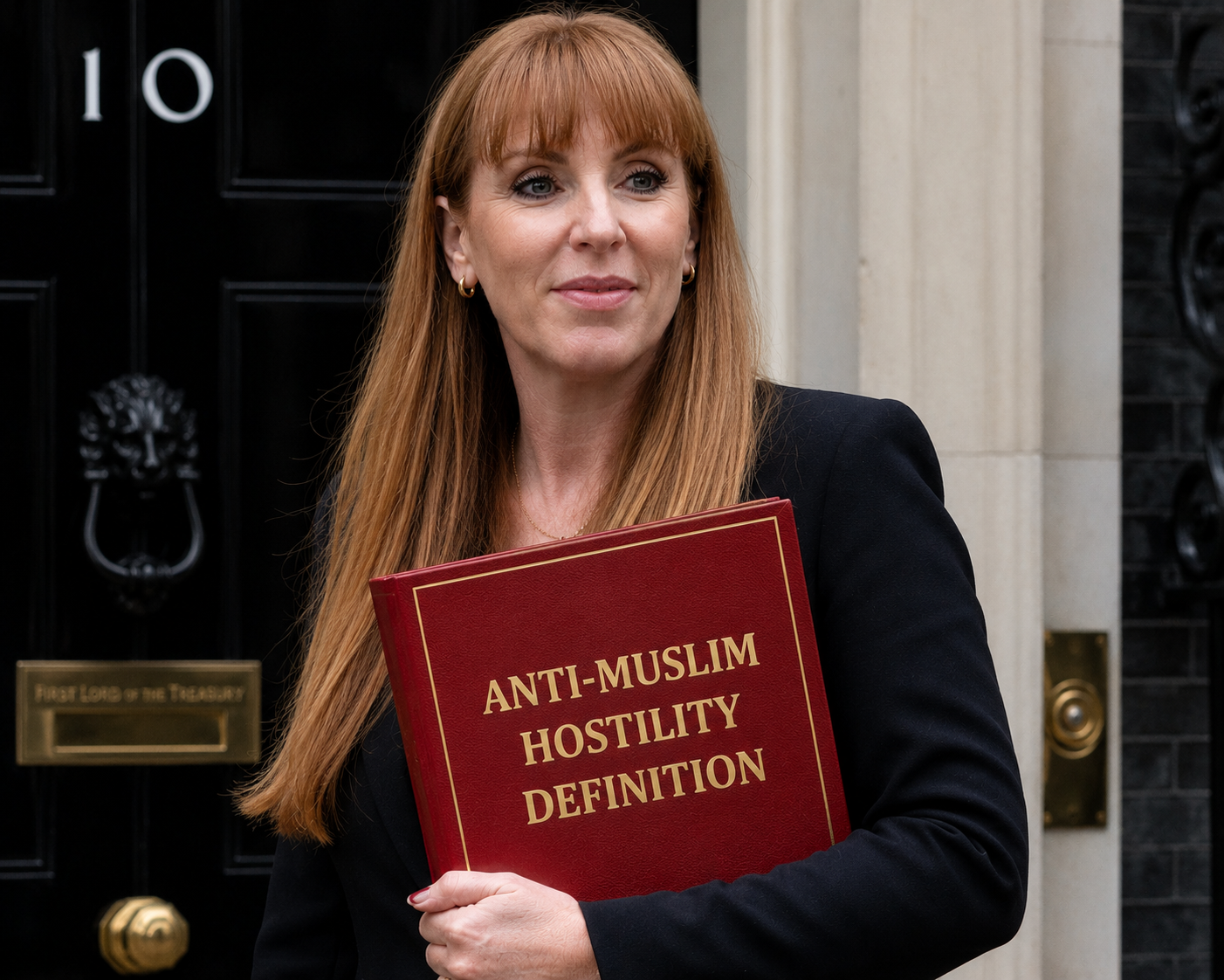 Angela Rayner holding the Islamophobia definition