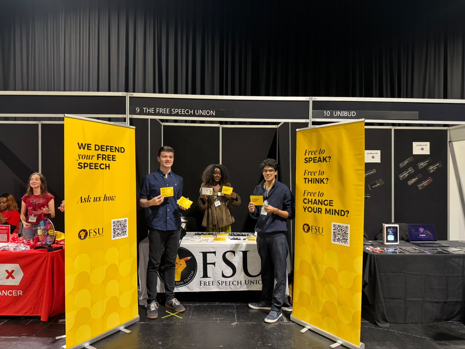 FSU staff and student volunteers at a freshers fair stand