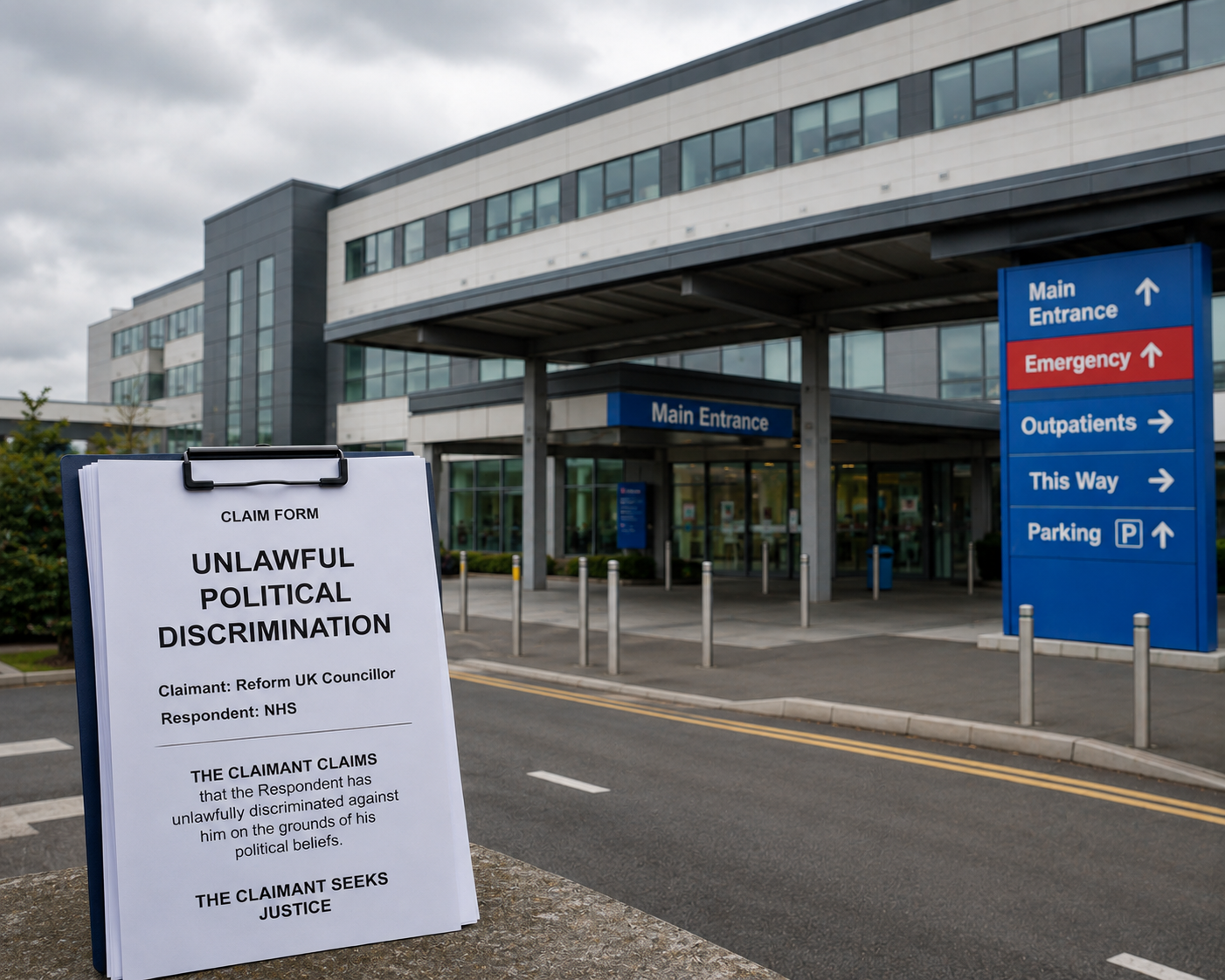 Reform UK councillor sues NHS