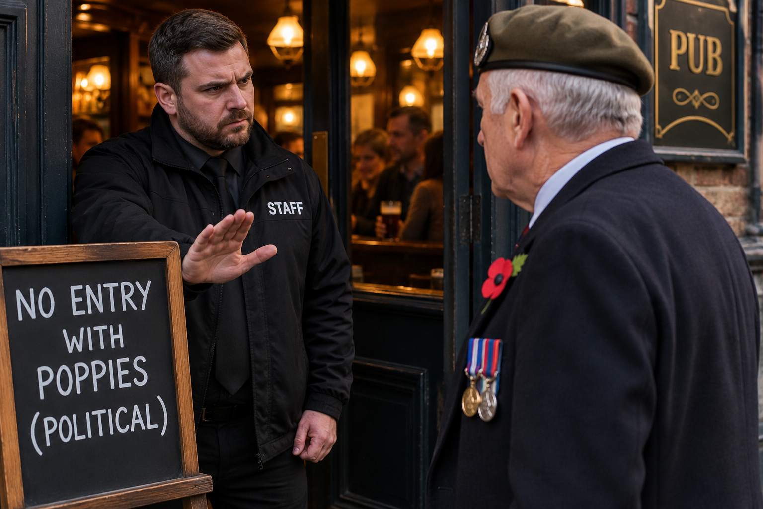 Veteran turned away from pub in Gosport for wearing a poppy