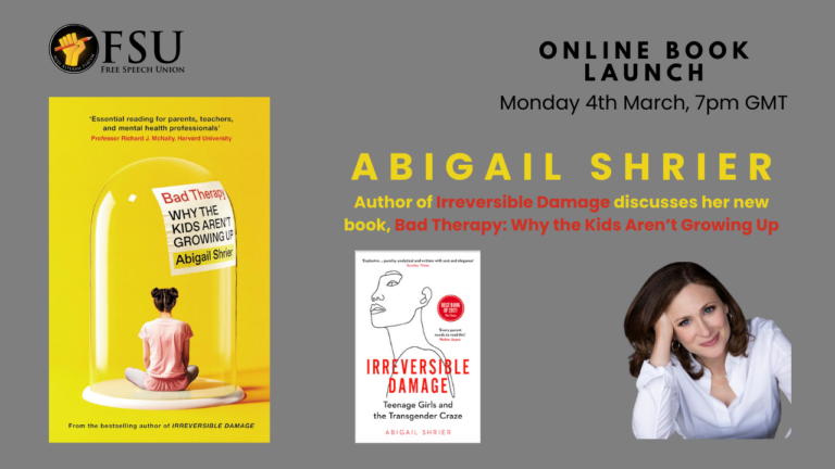 Online Book Launch With Abigail Shrier, Author Of 'Irreversible Damage ...